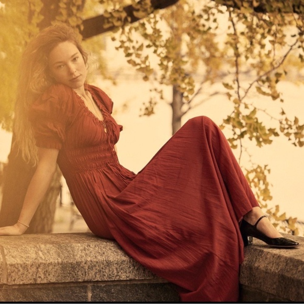 Doen Ischia dress in Currant size Medium